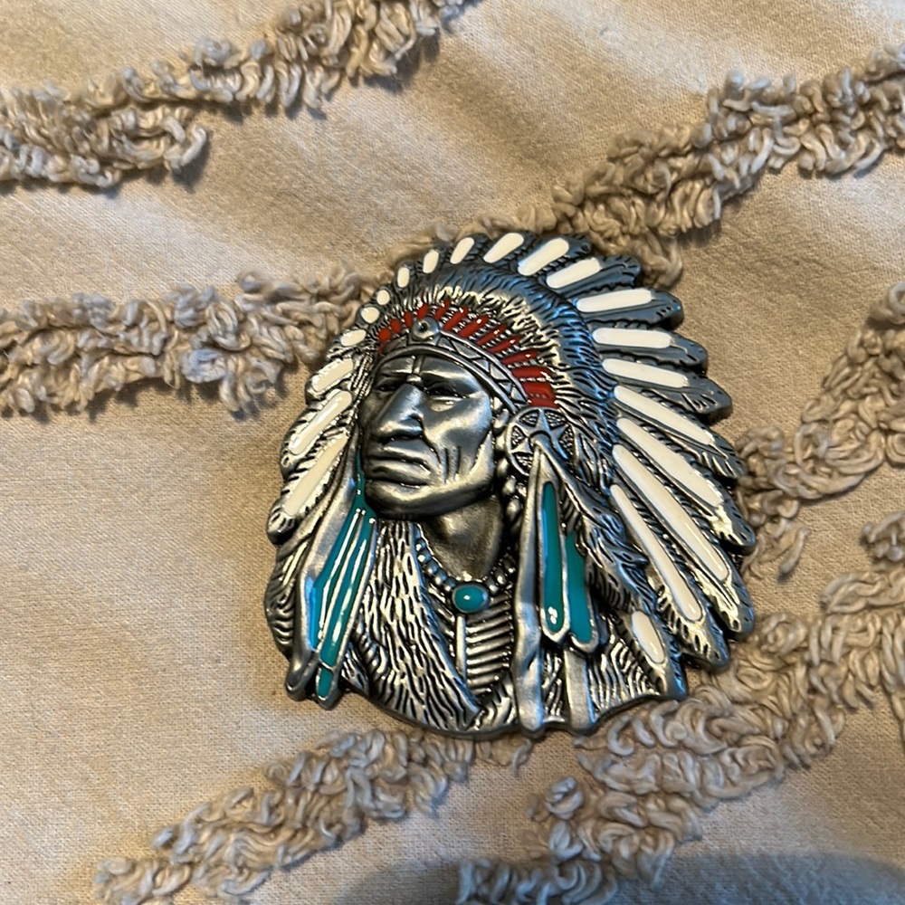 Native American western belt buckle.